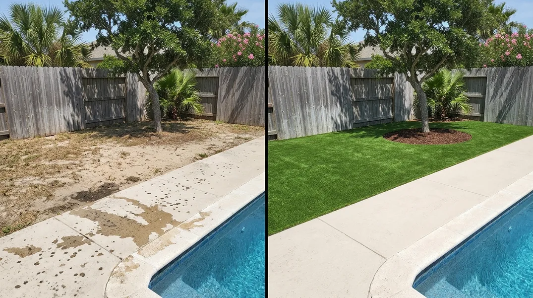 Result artificial grass installation in Corpus Christi - Corpus Christi Artificial Grass Installation